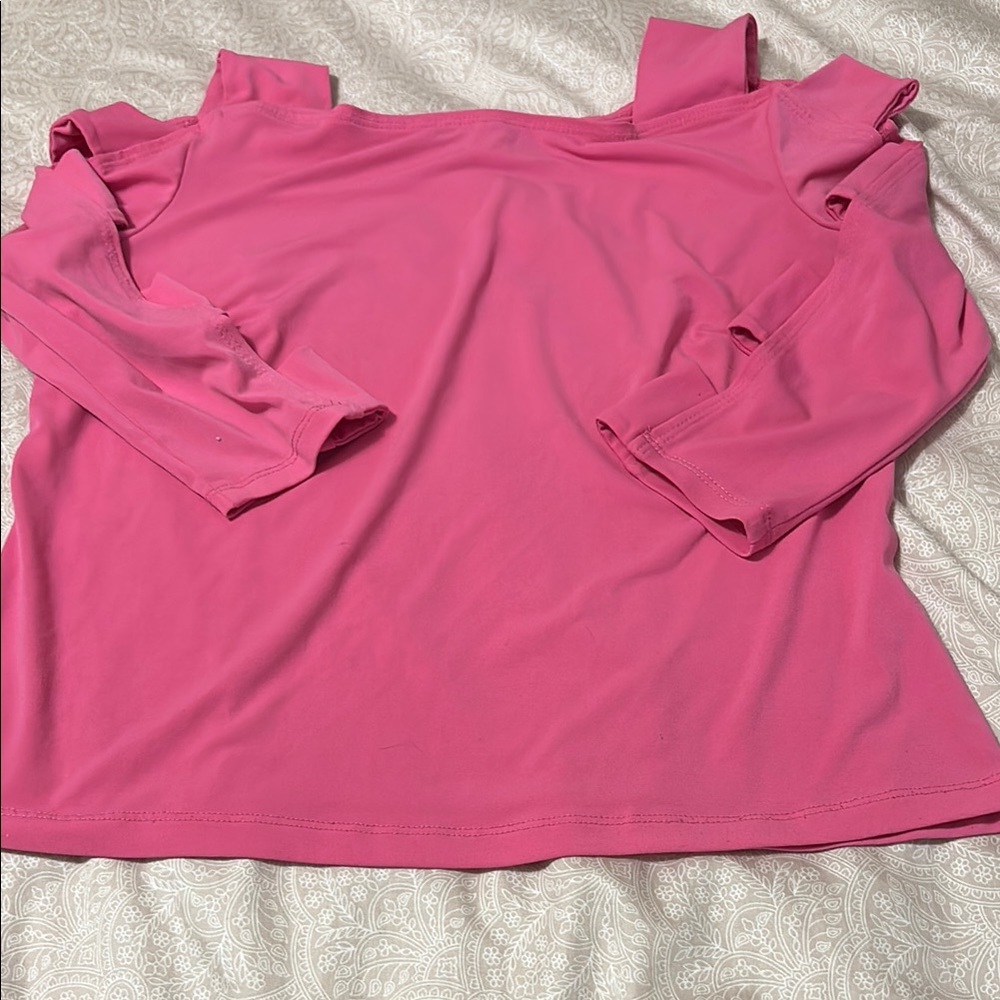 Joseph Ribkoff Pink Women's Cold Shoulder Top